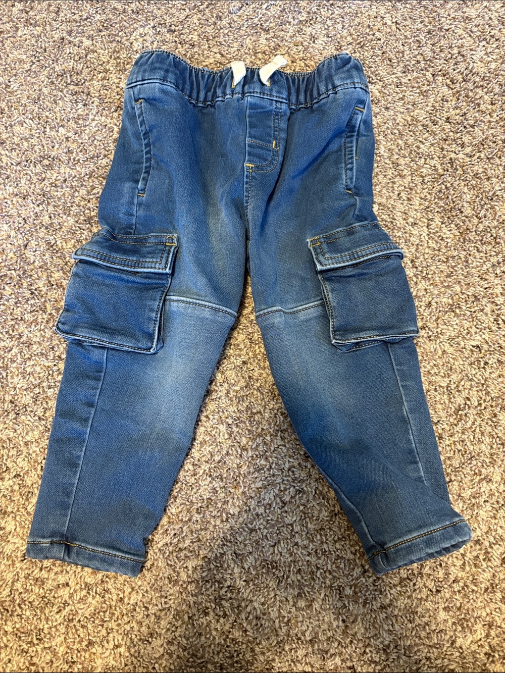 wonder nation Blue Cargo Denim Jogger Pants